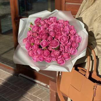 Букет Чара с пионовидными розами - фото 1