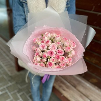 Букет Саманта из 15 кустовых роз - фото 2