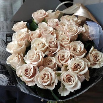 Букет Дженнифер из 25 бежевых роз купить